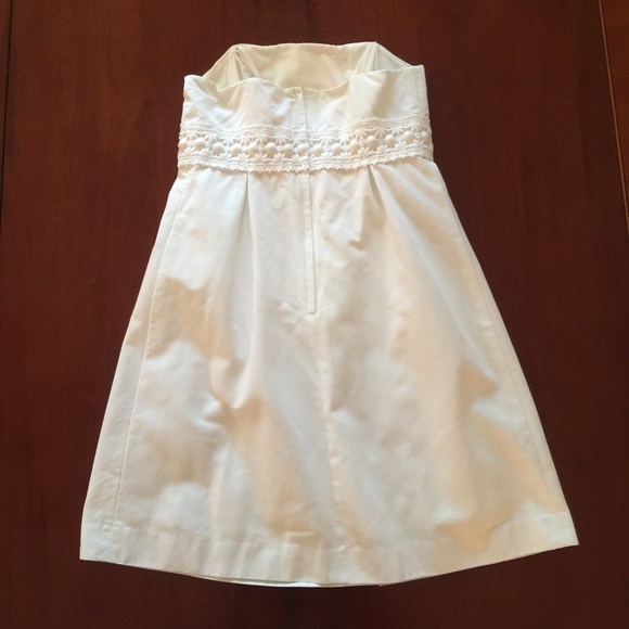 Lilly Pulitzer Betsey Strapless Dress White 2 - Picture 7 of 7